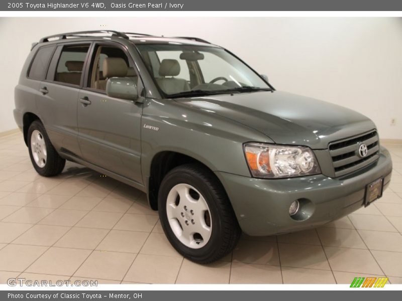 Oasis Green Pearl / Ivory 2005 Toyota Highlander V6 4WD