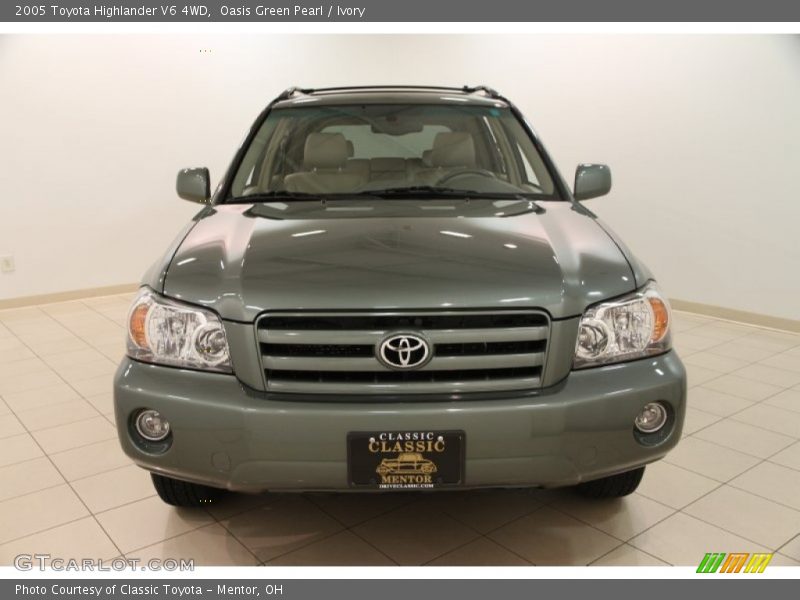 Oasis Green Pearl / Ivory 2005 Toyota Highlander V6 4WD
