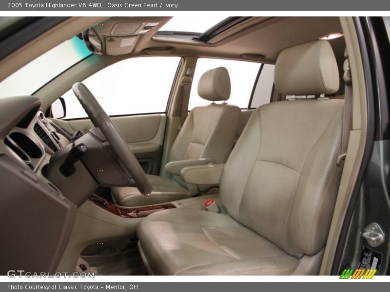 Oasis Green Pearl / Ivory 2005 Toyota Highlander V6 4WD