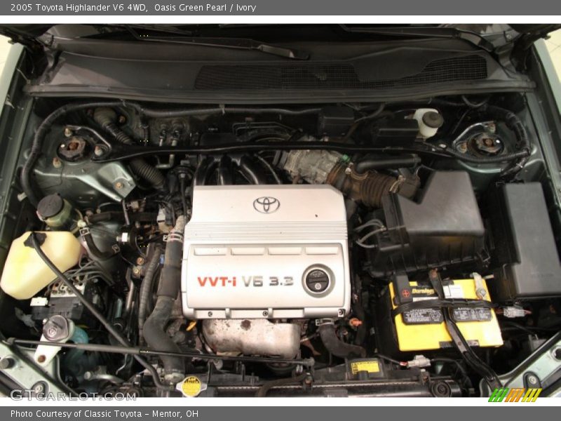 Oasis Green Pearl / Ivory 2005 Toyota Highlander V6 4WD