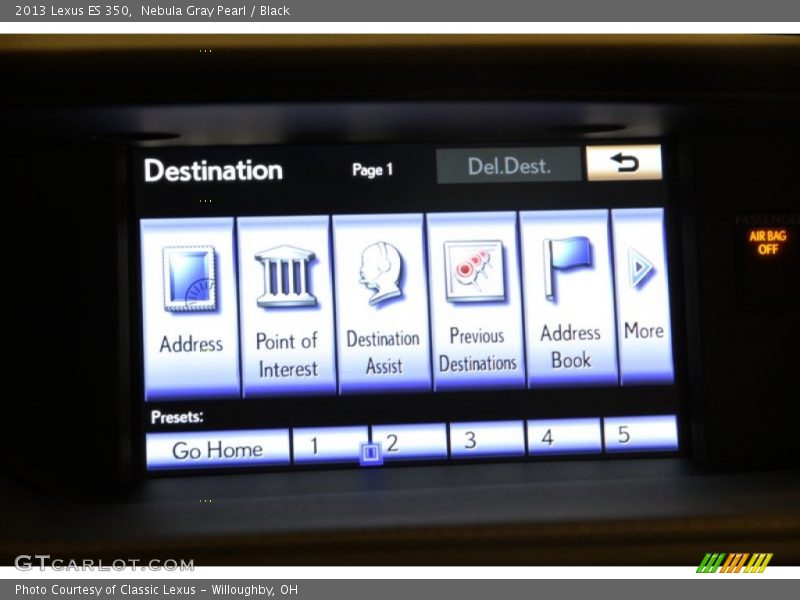 Nebula Gray Pearl / Black 2013 Lexus ES 350