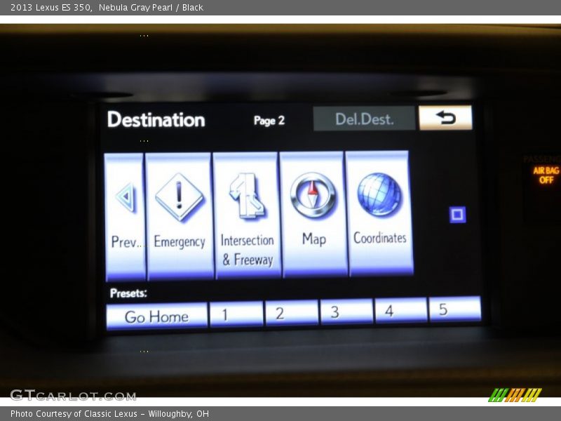 Nebula Gray Pearl / Black 2013 Lexus ES 350