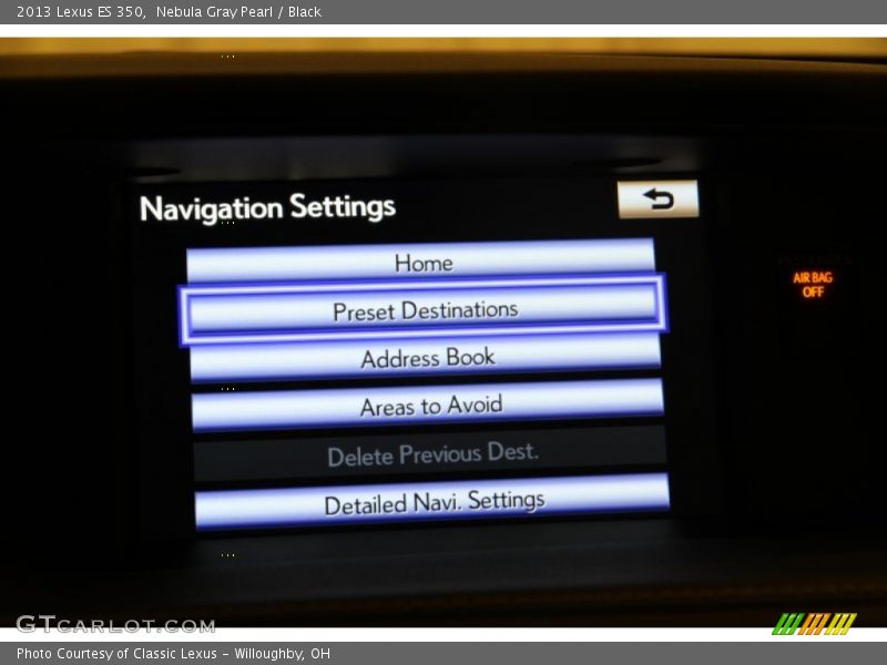 Nebula Gray Pearl / Black 2013 Lexus ES 350