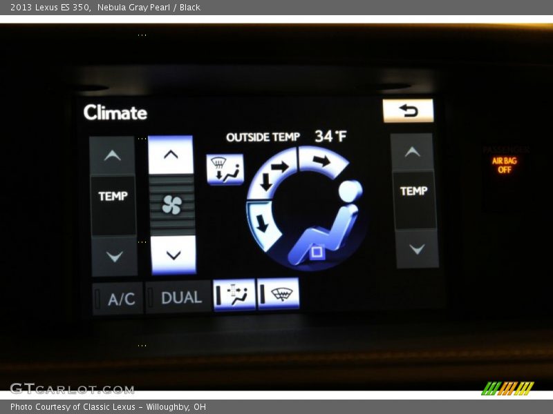 Nebula Gray Pearl / Black 2013 Lexus ES 350