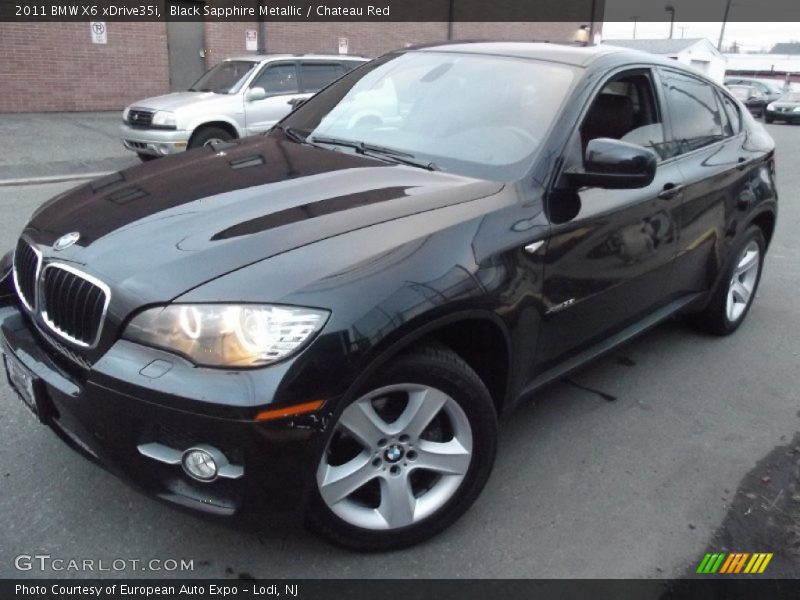 Black Sapphire Metallic / Chateau Red 2011 BMW X6 xDrive35i