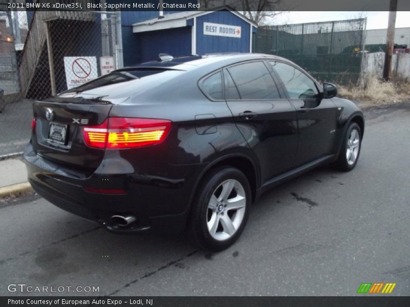 Black Sapphire Metallic / Chateau Red 2011 BMW X6 xDrive35i