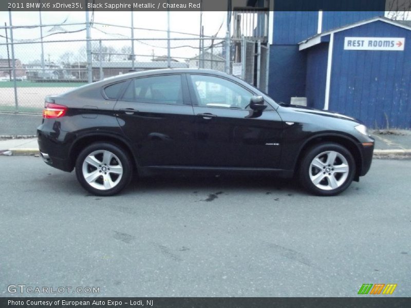 Black Sapphire Metallic / Chateau Red 2011 BMW X6 xDrive35i
