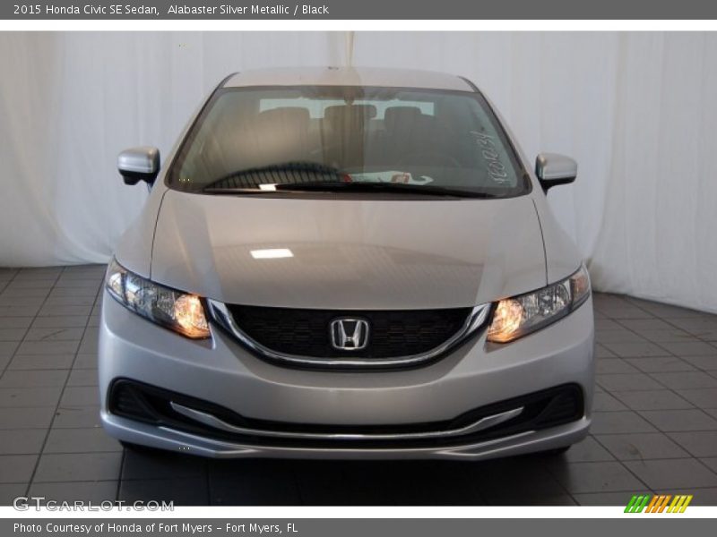 Alabaster Silver Metallic / Black 2015 Honda Civic SE Sedan