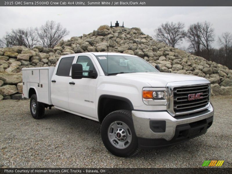 Summit White / Jet Black/Dark Ash 2015 GMC Sierra 2500HD Crew Cab 4x4 Utility
