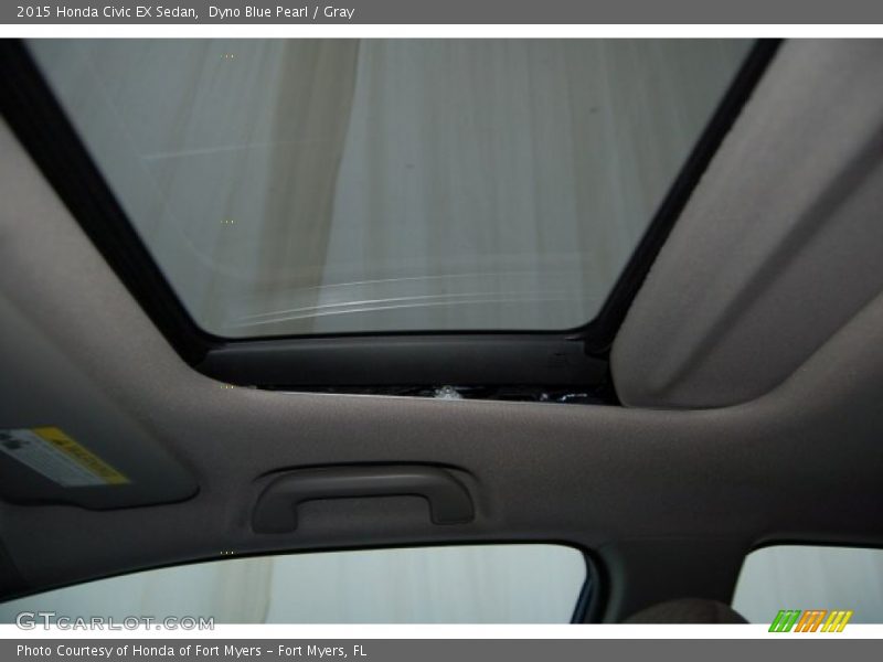 Dyno Blue Pearl / Gray 2015 Honda Civic EX Sedan