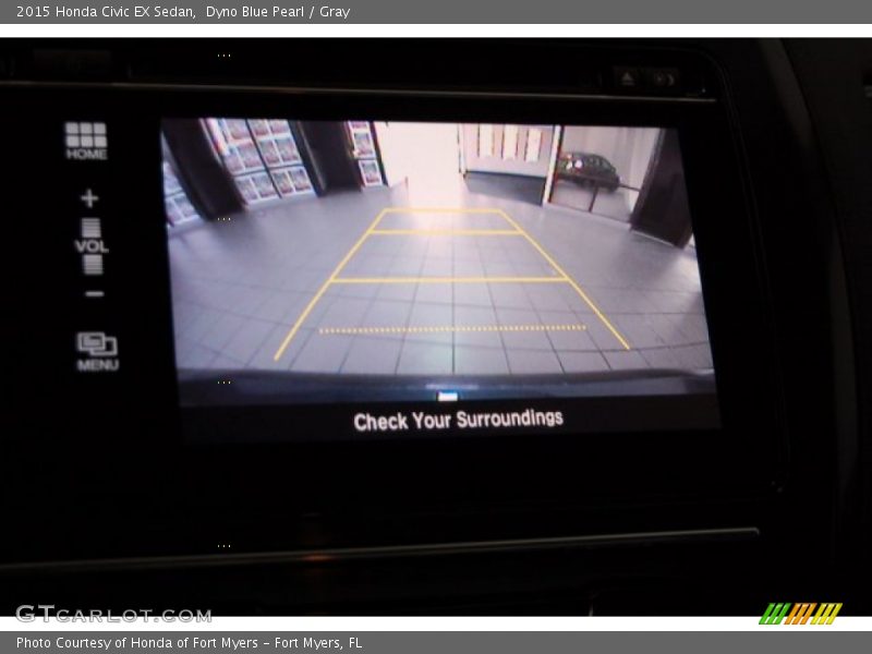 Dyno Blue Pearl / Gray 2015 Honda Civic EX Sedan