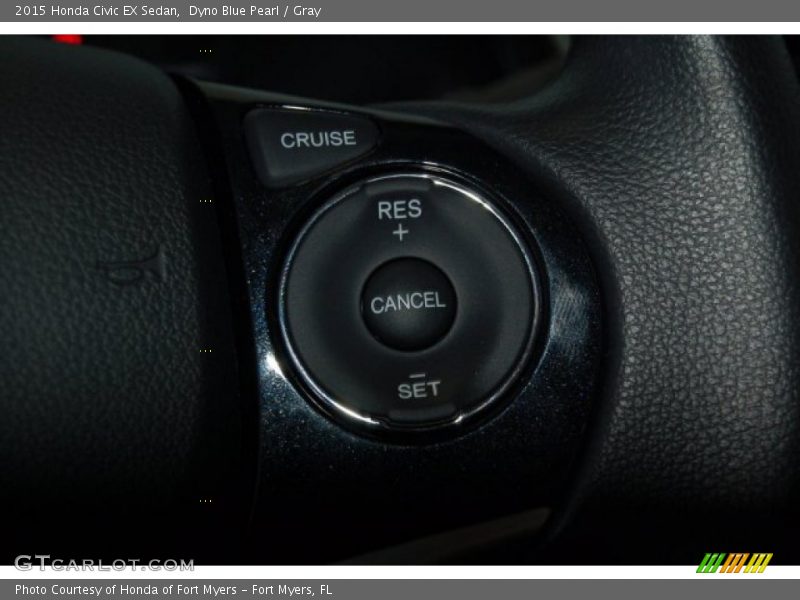Dyno Blue Pearl / Gray 2015 Honda Civic EX Sedan