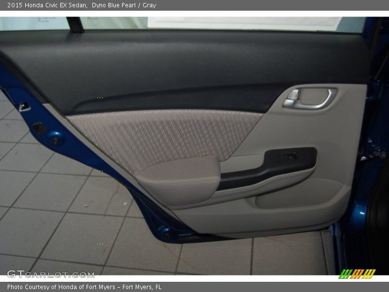 Dyno Blue Pearl / Gray 2015 Honda Civic EX Sedan