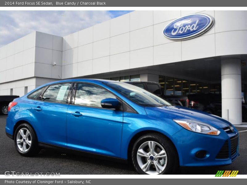 Blue Candy / Charcoal Black 2014 Ford Focus SE Sedan
