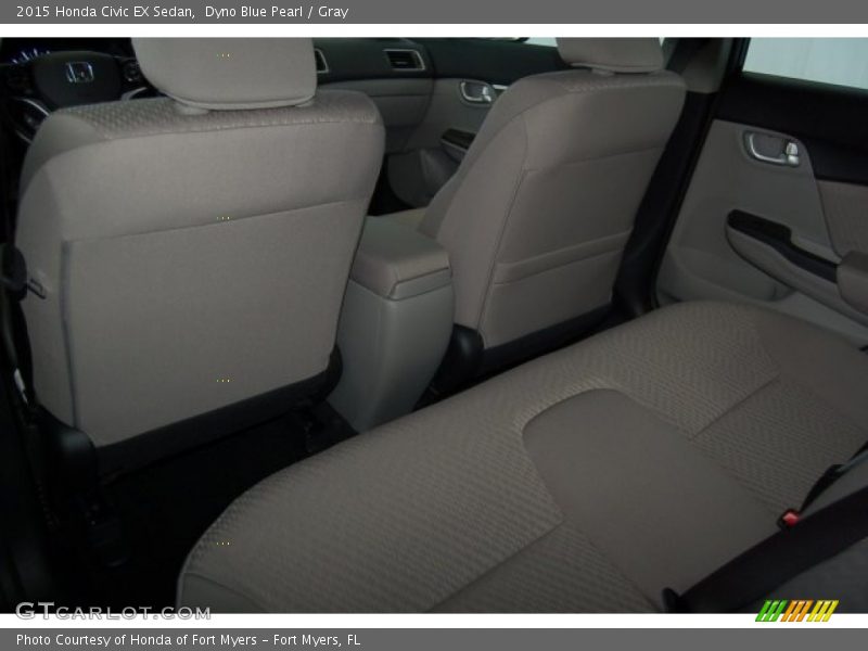 Dyno Blue Pearl / Gray 2015 Honda Civic EX Sedan
