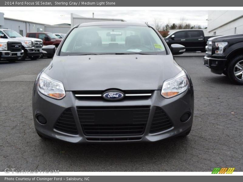 Sterling Gray / Medium Light Stone 2014 Ford Focus SE Sedan
