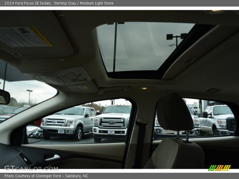 Sterling Gray / Medium Light Stone 2014 Ford Focus SE Sedan
