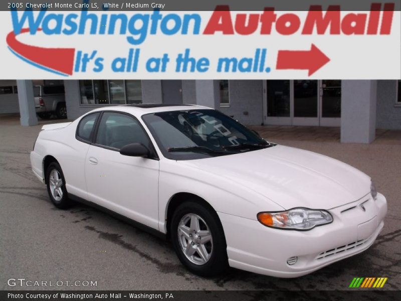 White / Medium Gray 2005 Chevrolet Monte Carlo LS