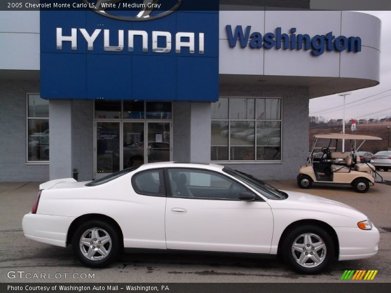 White / Medium Gray 2005 Chevrolet Monte Carlo LS