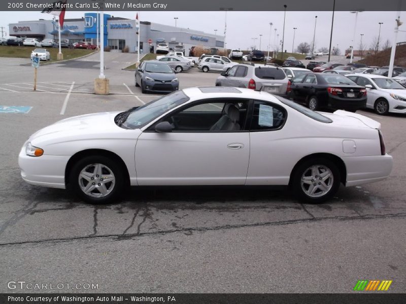 White / Medium Gray 2005 Chevrolet Monte Carlo LS