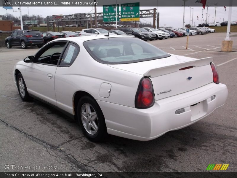 White / Medium Gray 2005 Chevrolet Monte Carlo LS