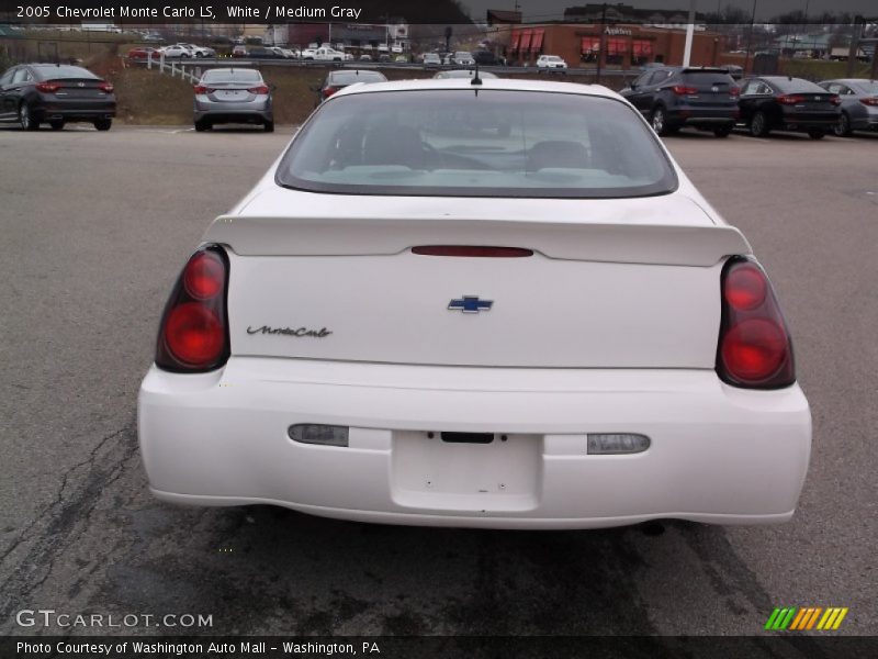 White / Medium Gray 2005 Chevrolet Monte Carlo LS