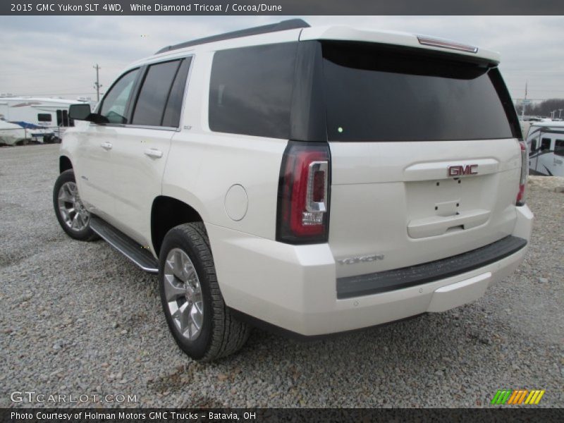 White Diamond Tricoat / Cocoa/Dune 2015 GMC Yukon SLT 4WD