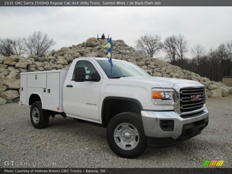 Summit White / Jet Black/Dark Ash 2015 GMC Sierra 2500HD Regular Cab 4x4 Utility Truck