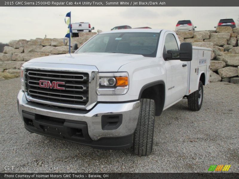 Summit White / Jet Black/Dark Ash 2015 GMC Sierra 2500HD Regular Cab 4x4 Utility Truck