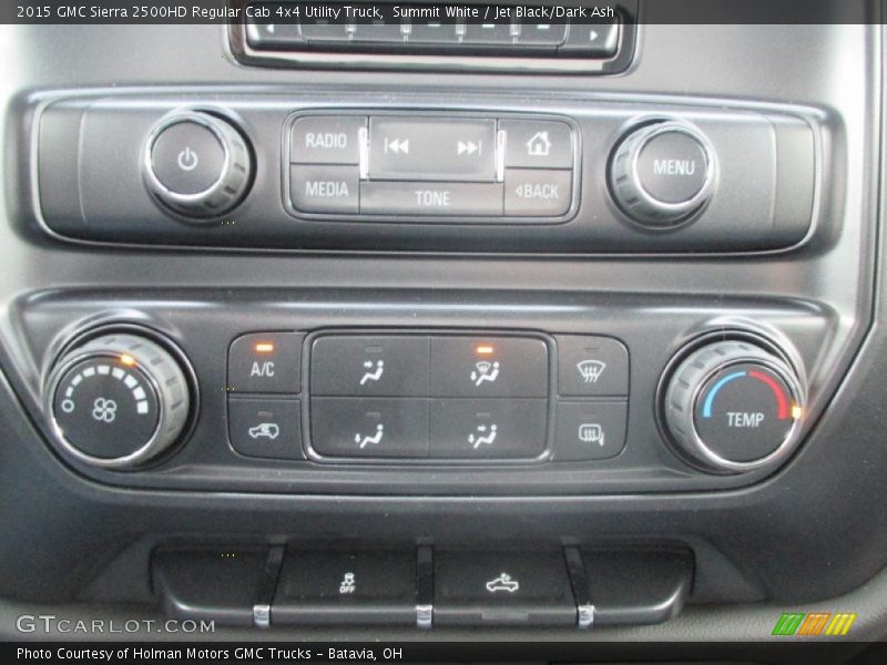 Summit White / Jet Black/Dark Ash 2015 GMC Sierra 2500HD Regular Cab 4x4 Utility Truck