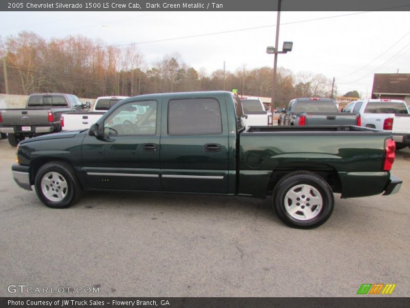Dark Green Metallic / Tan 2005 Chevrolet Silverado 1500 LS Crew Cab
