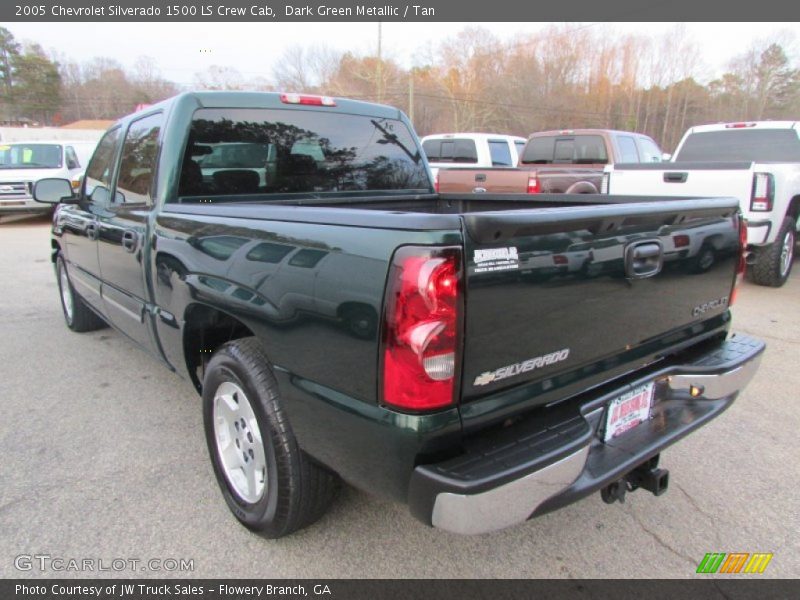 Dark Green Metallic / Tan 2005 Chevrolet Silverado 1500 LS Crew Cab