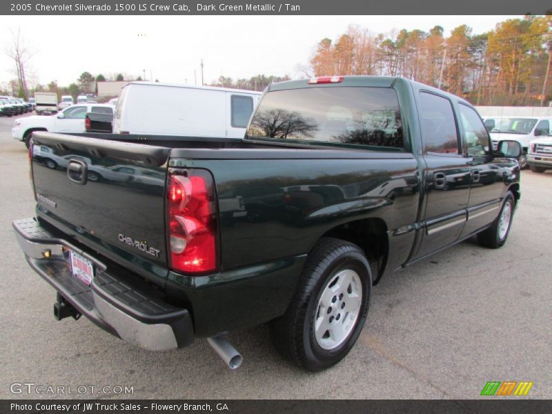 Dark Green Metallic / Tan 2005 Chevrolet Silverado 1500 LS Crew Cab