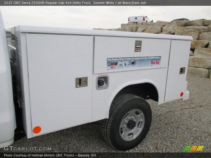 Summit White / Jet Black/Dark Ash 2015 GMC Sierra 2500HD Regular Cab 4x4 Utility Truck