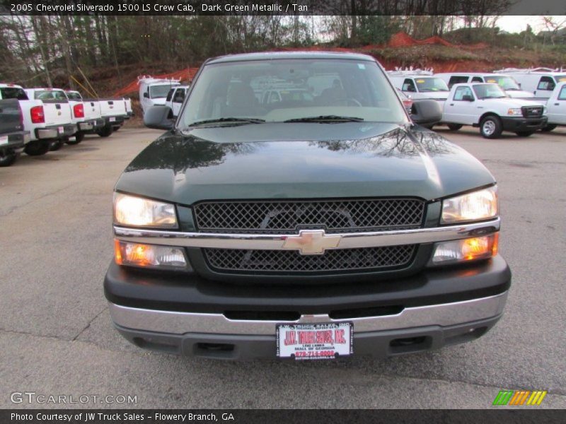 Dark Green Metallic / Tan 2005 Chevrolet Silverado 1500 LS Crew Cab