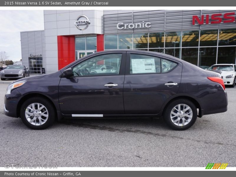 Amethyst Gray / Charcoal 2015 Nissan Versa 1.6 SV Sedan
