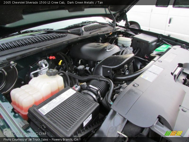 Dark Green Metallic / Tan 2005 Chevrolet Silverado 1500 LS Crew Cab