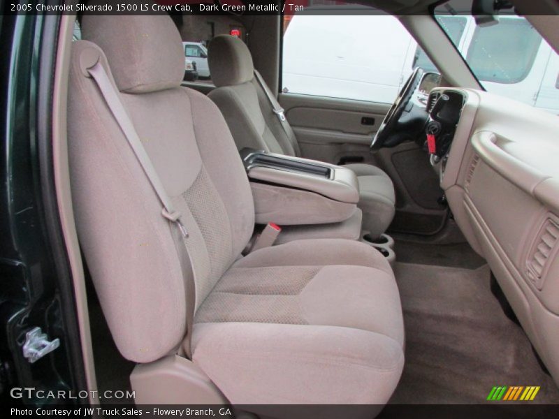 Dark Green Metallic / Tan 2005 Chevrolet Silverado 1500 LS Crew Cab
