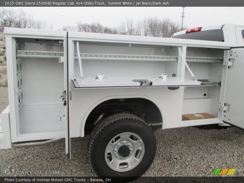 Summit White / Jet Black/Dark Ash 2015 GMC Sierra 2500HD Regular Cab 4x4 Utility Truck