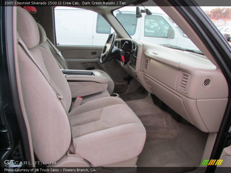 Dark Green Metallic / Tan 2005 Chevrolet Silverado 1500 LS Crew Cab