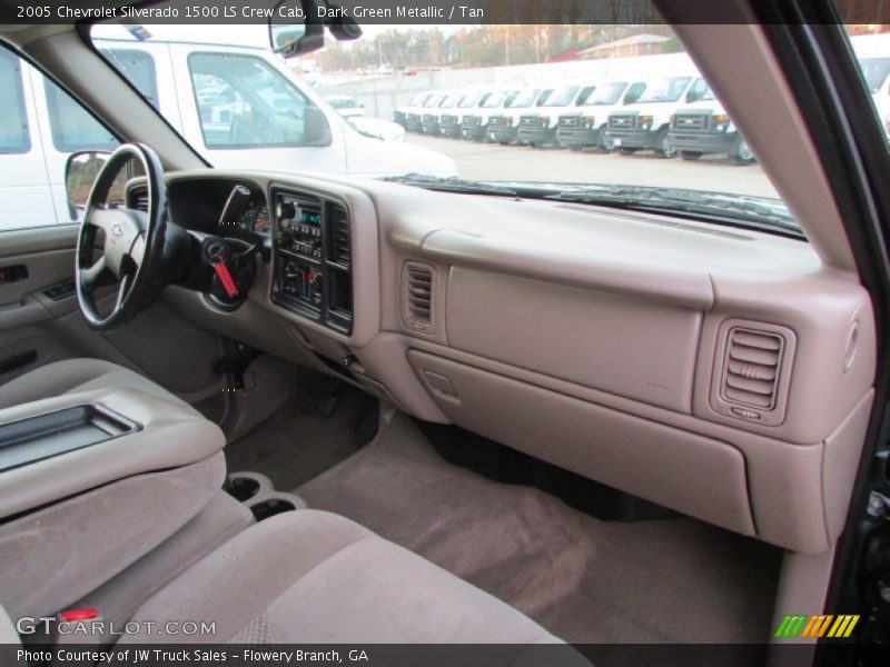Dark Green Metallic / Tan 2005 Chevrolet Silverado 1500 LS Crew Cab