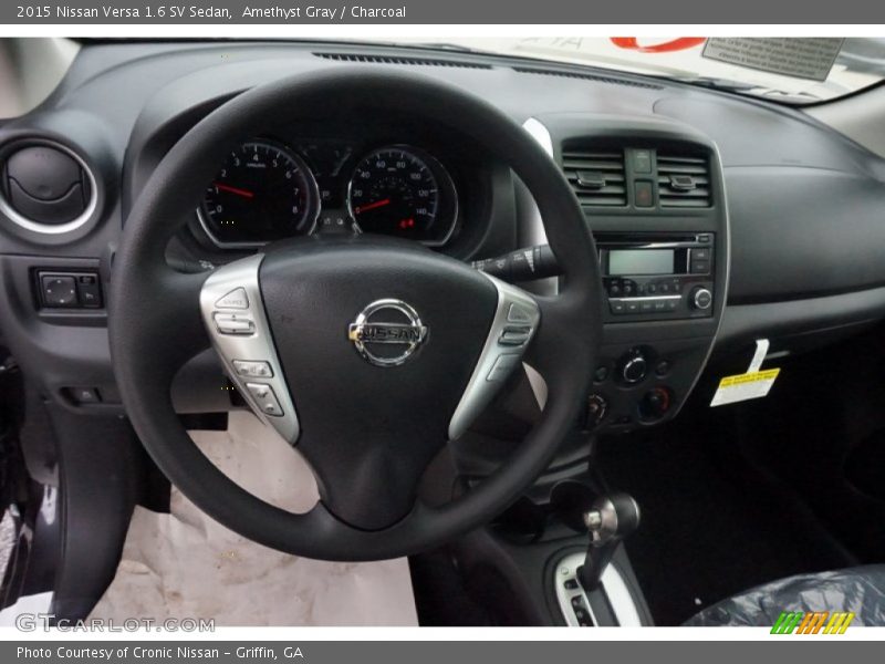 Amethyst Gray / Charcoal 2015 Nissan Versa 1.6 SV Sedan