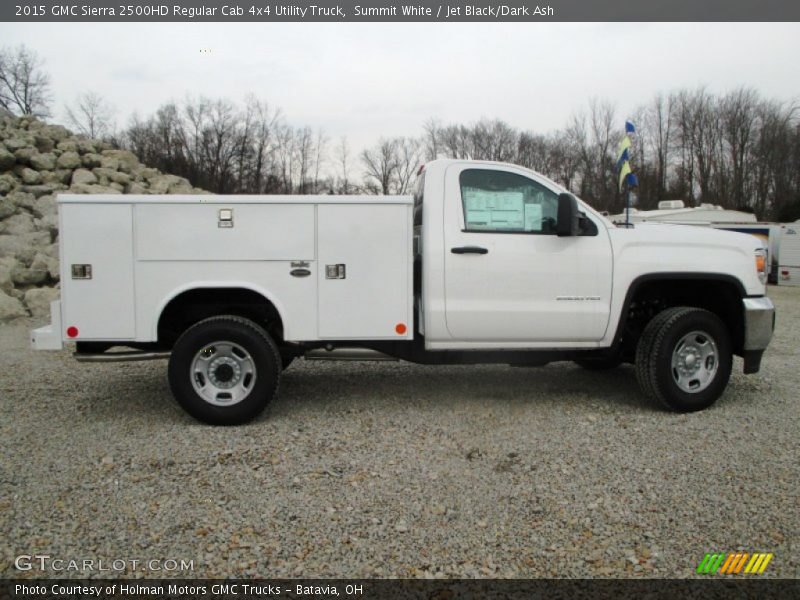 Summit White / Jet Black/Dark Ash 2015 GMC Sierra 2500HD Regular Cab 4x4 Utility Truck
