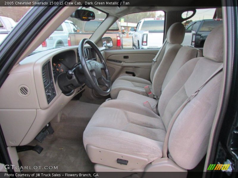Dark Green Metallic / Tan 2005 Chevrolet Silverado 1500 LS Crew Cab