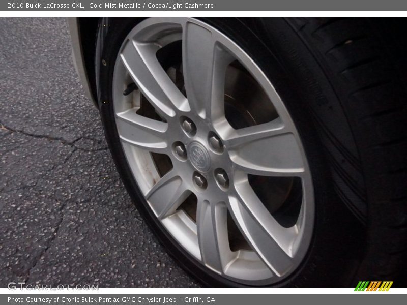 Gold Mist Metallic / Cocoa/Light Cashmere 2010 Buick LaCrosse CXL