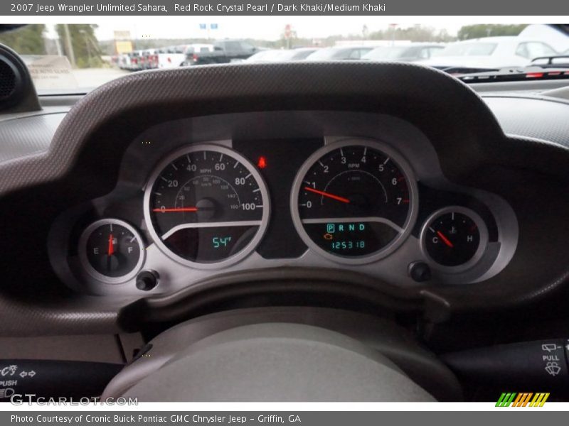 Red Rock Crystal Pearl / Dark Khaki/Medium Khaki 2007 Jeep Wrangler Unlimited Sahara