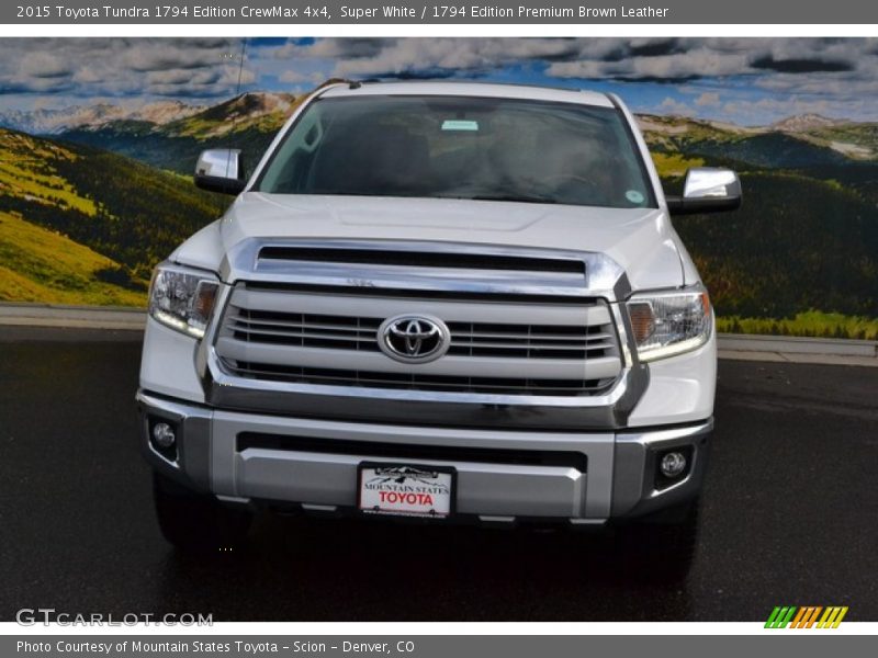 Super White / 1794 Edition Premium Brown Leather 2015 Toyota Tundra 1794 Edition CrewMax 4x4