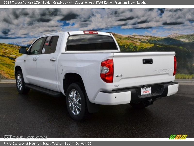 Super White / 1794 Edition Premium Brown Leather 2015 Toyota Tundra 1794 Edition CrewMax 4x4