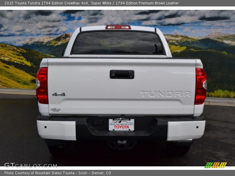 Super White / 1794 Edition Premium Brown Leather 2015 Toyota Tundra 1794 Edition CrewMax 4x4
