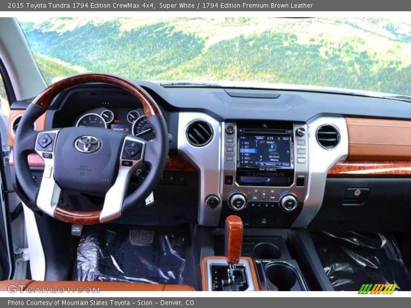 Super White / 1794 Edition Premium Brown Leather 2015 Toyota Tundra 1794 Edition CrewMax 4x4